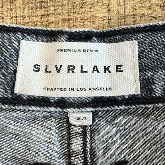 SLVRLAKE Jeans London Crop Moonlight Wash Size 24 100% Cotton Straight Leg $310 - Picture 5 of 10